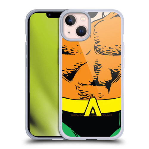 Aquaman DC Comics Logo Uniform Soft Gel Case for Apple iPhone 13