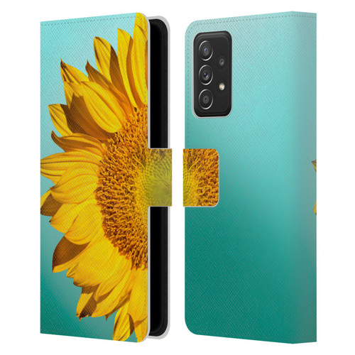 Mark Ashkenazi Florals Sunflowers Leather Book Wallet Case Cover For Samsung Galaxy A53 5G (2022)