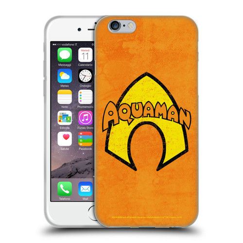 Aquaman DC Comics Logo Classic Distressed Look Soft Gel Case for Apple iPhone 6 / iPhone 6s