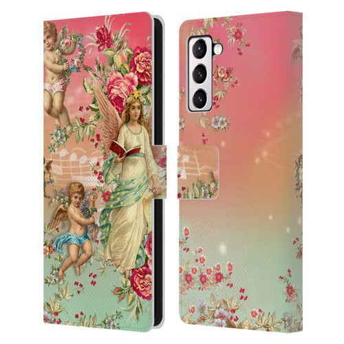 Mark Ashkenazi Florals Angels Leather Book Wallet Case Cover For Samsung Galaxy S21+ 5G