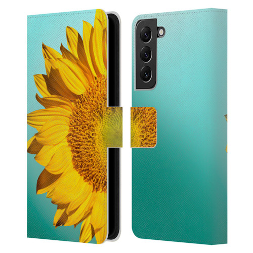 Mark Ashkenazi Florals Sunflowers Leather Book Wallet Case Cover For Samsung Galaxy S22+ 5G