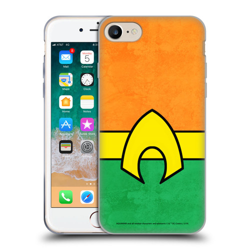 Aquaman DC Comics Logo Uniform 2 Soft Gel Case for Apple iPhone 7 / 8 / SE 2020 & 2022
