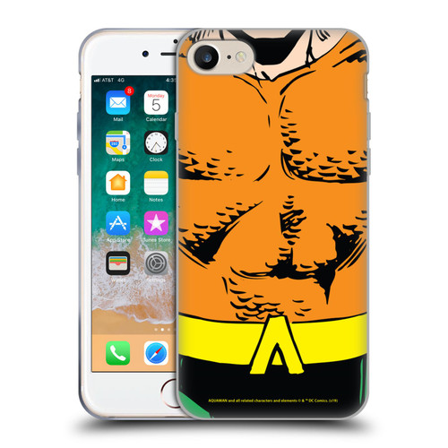 Aquaman DC Comics Logo Uniform Soft Gel Case for Apple iPhone 7 / 8 / SE 2020 & 2022