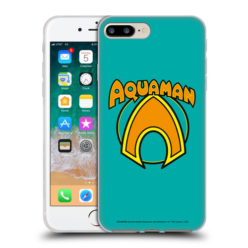 Aquaman DC Comics Logo Classic Soft Gel Case for Apple iPhone 7 Plus / iPhone 8 Plus
