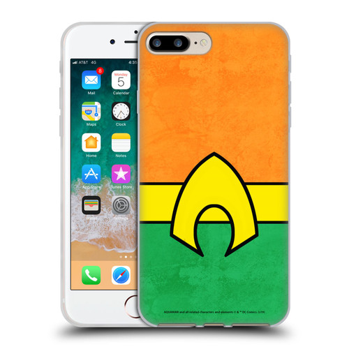 Aquaman DC Comics Logo Uniform 2 Soft Gel Case for Apple iPhone 7 Plus / iPhone 8 Plus