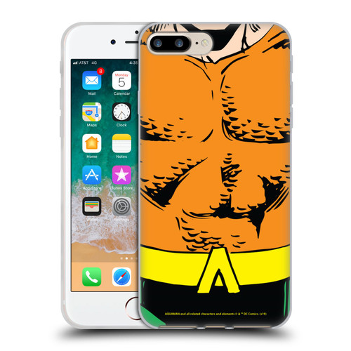 Aquaman DC Comics Logo Uniform Soft Gel Case for Apple iPhone 7 Plus / iPhone 8 Plus