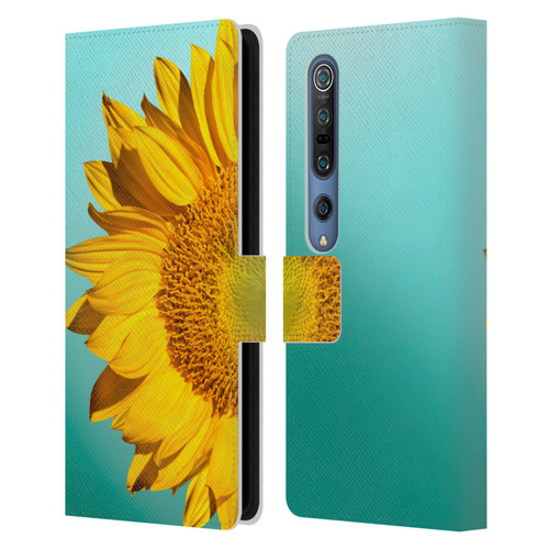 Mark Ashkenazi Florals Sunflowers Leather Book Wallet Case Cover For Xiaomi Mi 10 5G / Mi 10 Pro 5G