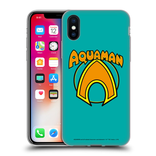 Aquaman DC Comics Logo Classic Soft Gel Case for Apple iPhone X / iPhone XS
