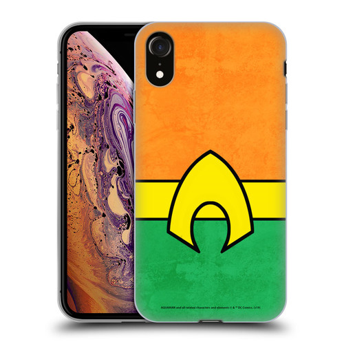 Aquaman DC Comics Logo Uniform 2 Soft Gel Case for Apple iPhone XR
