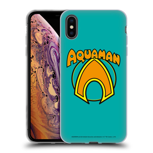 Aquaman DC Comics Logo Classic Soft Gel Case for Apple iPhone XS Max