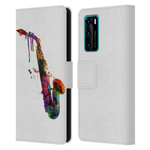Mark Ashkenazi Music Saxophone Leather Book Wallet Case Cover For Huawei P40 5G