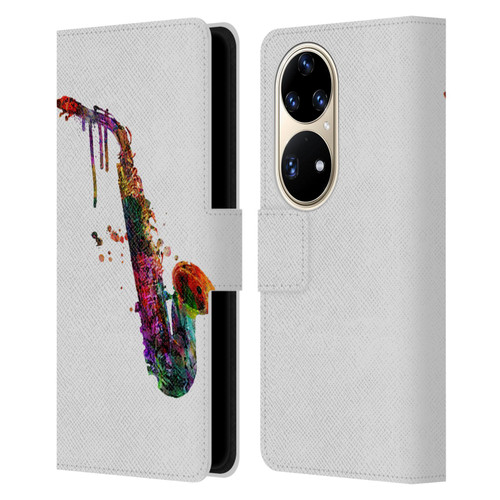 Mark Ashkenazi Music Saxophone Leather Book Wallet Case Cover For Huawei P50 Pro