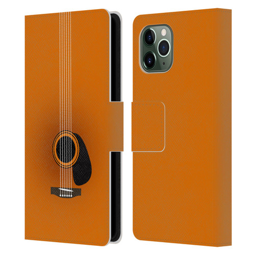Mark Ashkenazi Music Guitar Minimal Leather Book Wallet Case Cover For Apple iPhone 11 Pro