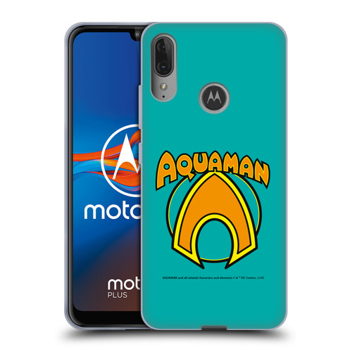 Aquaman DC Comics Logo Classic Soft Gel Case for Motorola Moto E6 Plus