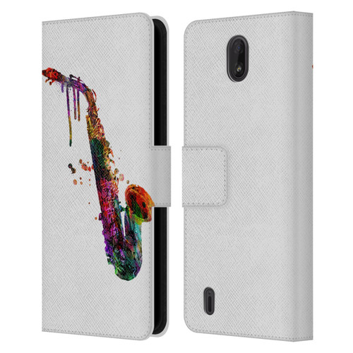Mark Ashkenazi Music Saxophone Leather Book Wallet Case Cover For Nokia C01 Plus/C1 2nd Edition