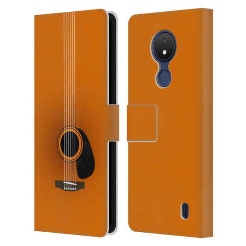 Mark Ashkenazi Music Guitar Minimal Leather Book Wallet Case Cover For Nokia C21