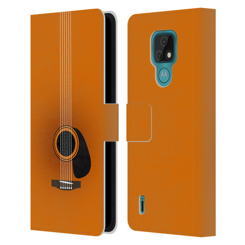 Mark Ashkenazi Music Guitar Minimal Leather Book Wallet Case Cover For Motorola Moto E7