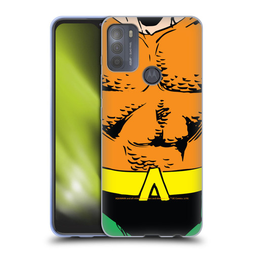 Aquaman DC Comics Logo Uniform Soft Gel Case for Motorola Moto G50