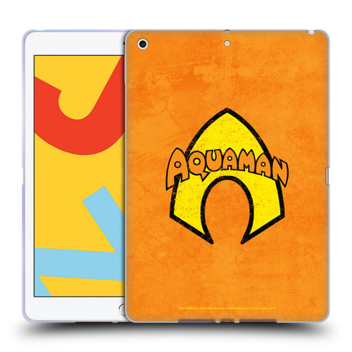Aquaman DC Comics Logo Classic Distressed Look Soft Gel Case for Apple iPad 10.2 2019/2020/2021