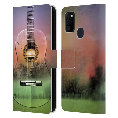 Mark Ashkenazi Music Map Leather Book Wallet Case Cover For Samsung Galaxy M30s (2019)/M21 (2020)