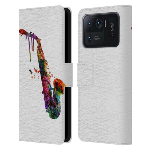 Mark Ashkenazi Music Saxophone Leather Book Wallet Case Cover For Xiaomi Mi 11 Ultra