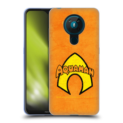 Aquaman DC Comics Logo Classic Distressed Look Soft Gel Case for Nokia 5.3