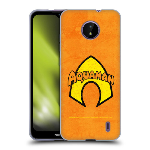 Aquaman DC Comics Logo Classic Distressed Look Soft Gel Case for Nokia C10 / C20