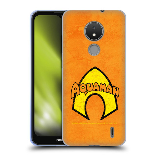 Aquaman DC Comics Logo Classic Distressed Look Soft Gel Case for Nokia C21