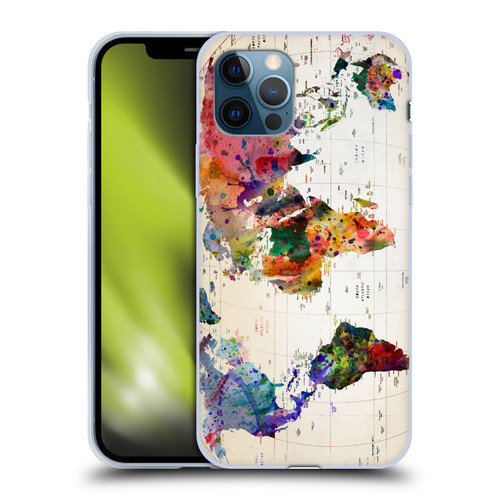 Mark Ashkenazi Pop Culture Map Of The World Soft Gel Case for Apple iPhone 12 / iPhone 12 Pro