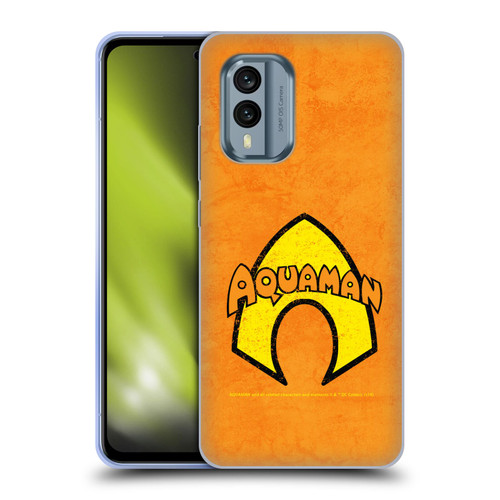 Aquaman DC Comics Logo Classic Distressed Look Soft Gel Case for Nokia X30