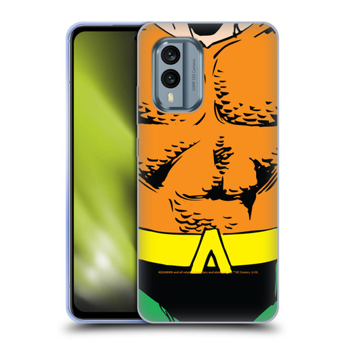 Aquaman DC Comics Logo Uniform Soft Gel Case for Nokia X30