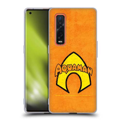 Aquaman DC Comics Logo Classic Distressed Look Soft Gel Case for OPPO Find X2 Pro 5G