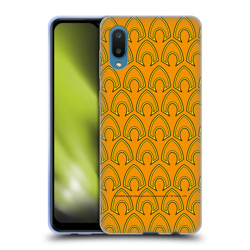 Aquaman DC Comics Logo Pattern Soft Gel Case for Samsung Galaxy A02/M02 (2021)