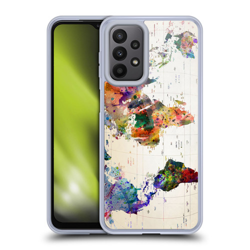 Mark Ashkenazi Pop Culture Map Of The World Soft Gel Case for Samsung Galaxy A23 / 5G (2022)