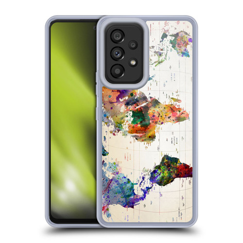 Mark Ashkenazi Pop Culture Map Of The World Soft Gel Case for Samsung Galaxy A53 5G (2022)