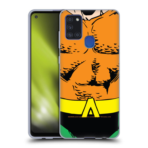 Aquaman DC Comics Logo Uniform Soft Gel Case for Samsung Galaxy A21s (2020)