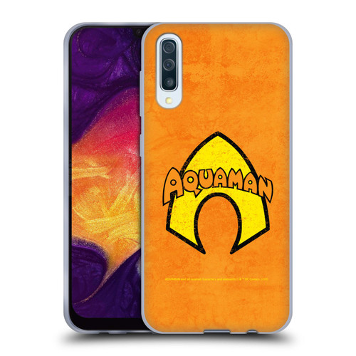 Aquaman DC Comics Logo Classic Distressed Look Soft Gel Case for Samsung Galaxy A50/A30s (2019)