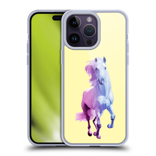 Mark Ashkenazi Pastel Potraits Yellow Horse Soft Gel Case for Apple iPhone 14 Pro Max