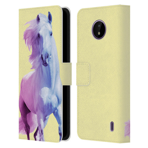 Mark Ashkenazi Pastel Potraits Yellow Horse Leather Book Wallet Case Cover For Nokia C10 / C20