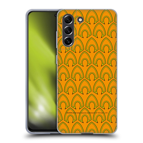Aquaman DC Comics Logo Pattern Soft Gel Case for Samsung Galaxy S21 FE 5G