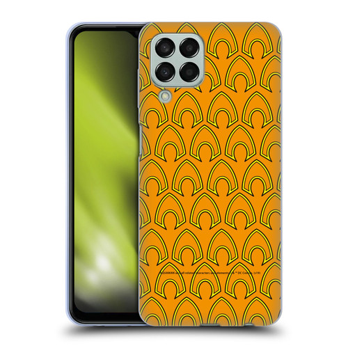 Aquaman DC Comics Logo Pattern Soft Gel Case for Samsung Galaxy M33 (2022)