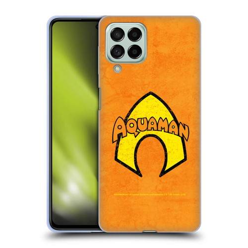 Aquaman DC Comics Logo Classic Distressed Look Soft Gel Case for Samsung Galaxy M53 (2022)