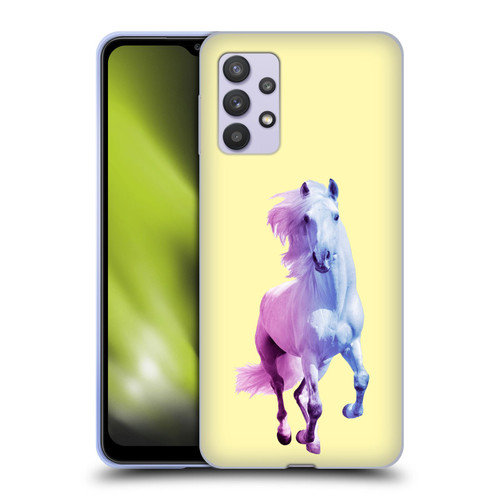 Mark Ashkenazi Pastel Potraits Yellow Horse Soft Gel Case for Samsung Galaxy A32 5G / M32 5G (2021)