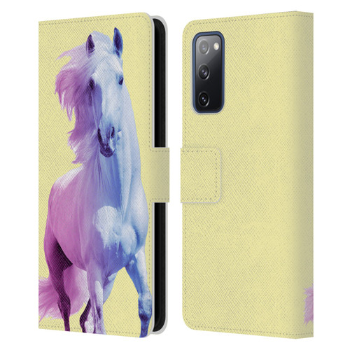 Mark Ashkenazi Pastel Potraits Yellow Horse Leather Book Wallet Case Cover For Samsung Galaxy S20 FE / 5G