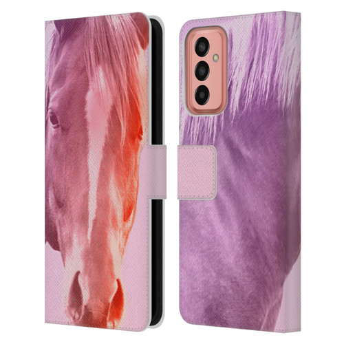 Mark Ashkenazi Pastel Potraits Horse Leather Book Wallet Case Cover For Samsung Galaxy M13 (2022)