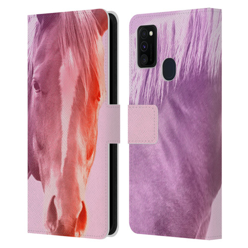Mark Ashkenazi Pastel Potraits Horse Leather Book Wallet Case Cover For Samsung Galaxy M30s (2019)/M21 (2020)