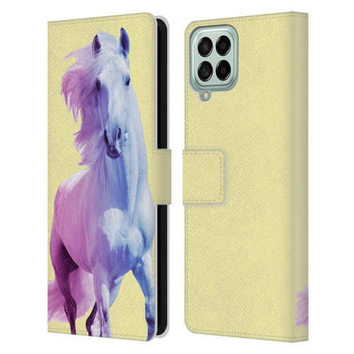 Mark Ashkenazi Pastel Potraits Yellow Horse Leather Book Wallet Case Cover For Samsung Galaxy M53 (2022)
