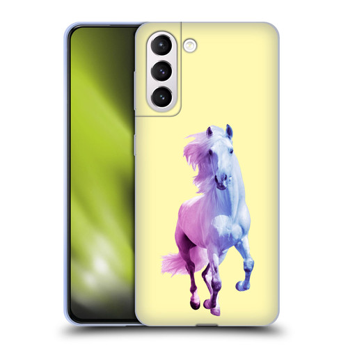 Mark Ashkenazi Pastel Potraits Yellow Horse Soft Gel Case for Samsung Galaxy S21+ 5G