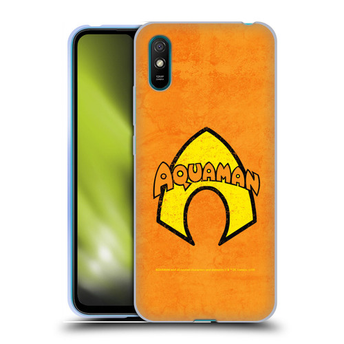 Aquaman DC Comics Logo Classic Distressed Look Soft Gel Case for Xiaomi Redmi 9A / Redmi 9AT