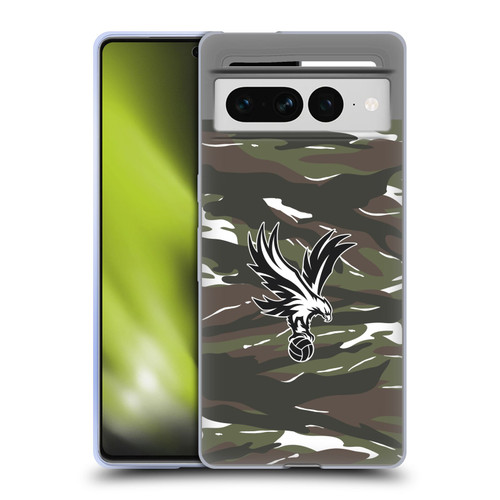 Crystal Palace FC Crest Woodland Camouflage Soft Gel Case for Google Pixel 7 Pro